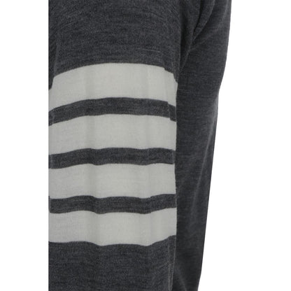 Gray Fleece Wool Cardigan