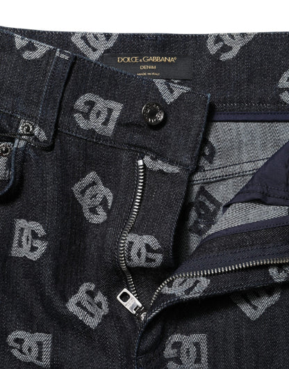 Black DG Logo High Waist Skinny Denim Jeans