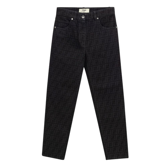 Black Cotton Slim Fit Jeans