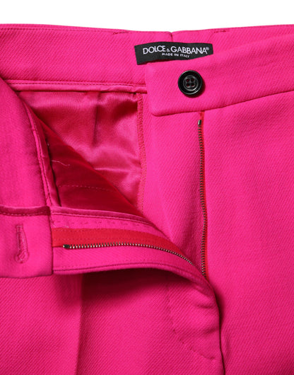 Fuchsia Pink HighWaist Tapered Trouser Pants