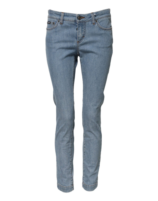 Blue Cotton PRETTY MidWaist Skinny Denim Jeans