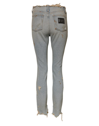 Light Blue High Waist Skinny Denim Jeans