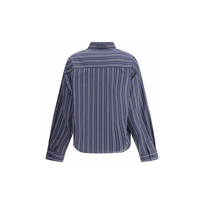 Blue Cotton Pattern Shirt