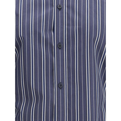 Blue Cotton Pattern Shirt