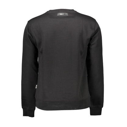 Black Cotton Men Sweater