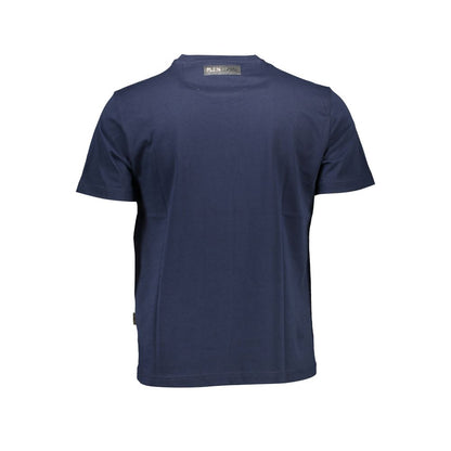 Blue Cotton Men's T-Shirt