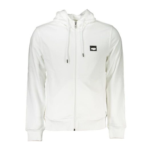 White Cotton Men's Hooded Sweater