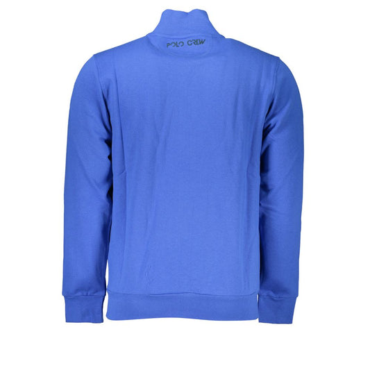 Blue Cotton Men Sweater