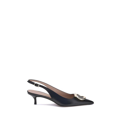 Black Calf Leather Bos Taurus High Heel Pumps