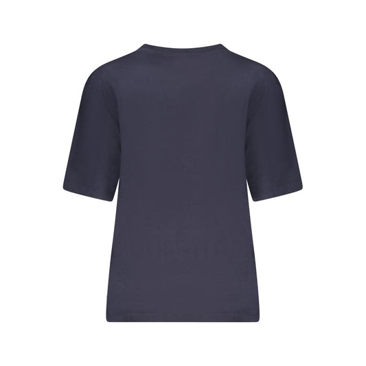 Blue Cotton Women T-Shirt