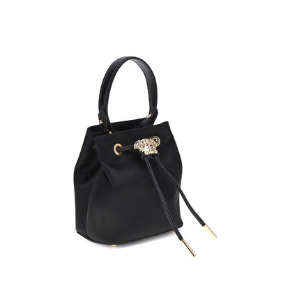Black Viscose Shoulder Bag