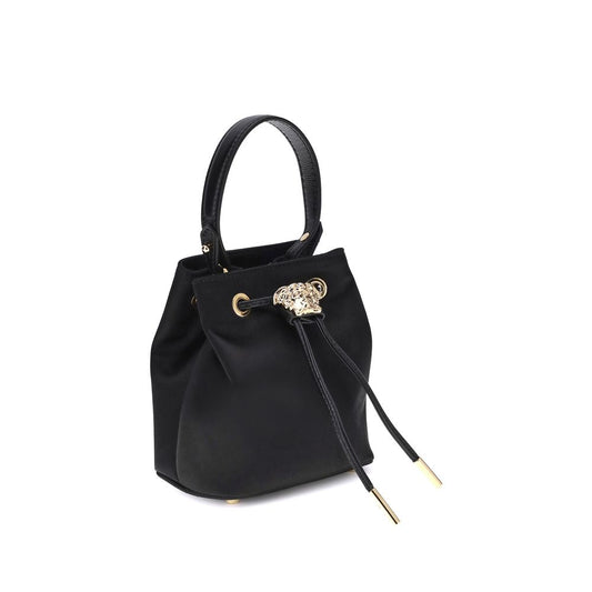 Black Viscose Shoulder Bag