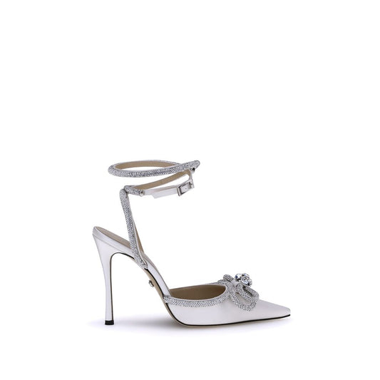 White Silk Pumps