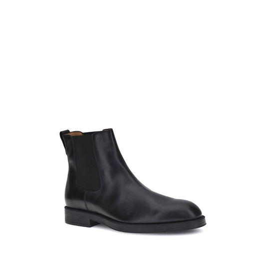Black Calf Leather Bos Taurus Chelsea Boots