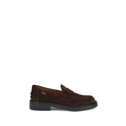 Brown Rubber Slip-On Loafers