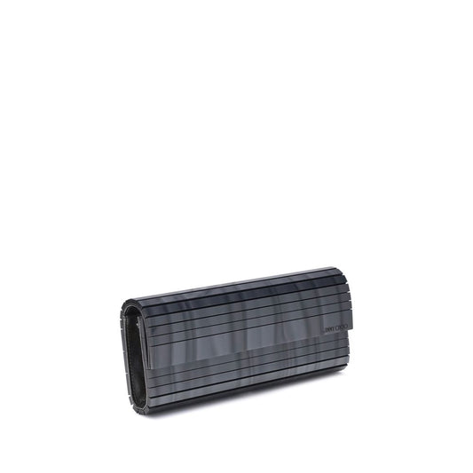 Gray Marabou Clutch Bag