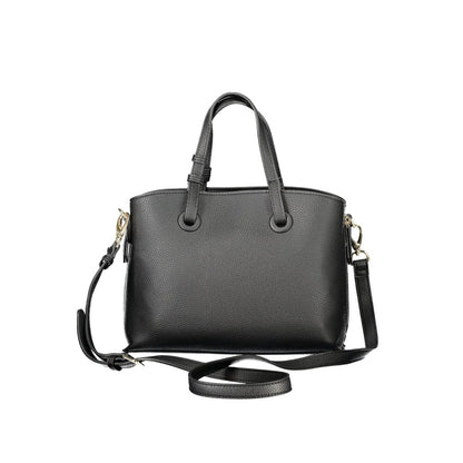 Black Polyethylene Women Handbag