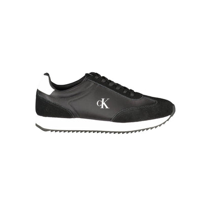 Black Polyester Sneaker
