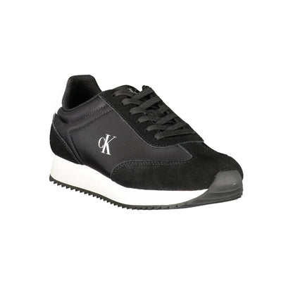 Black Polyester Sneaker