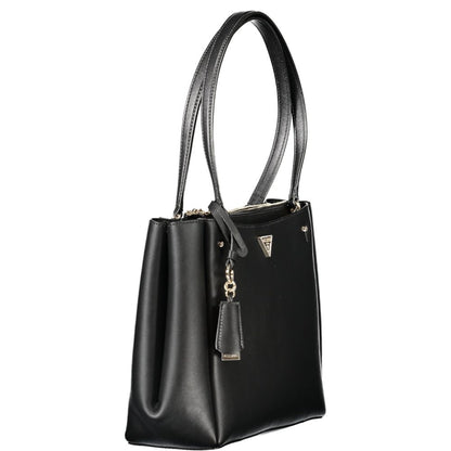 Black Polyethylene Women Handbag