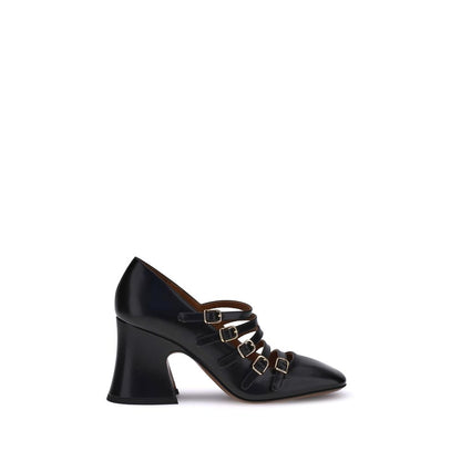 Black Calf Leather Bos Taurus High Heel Pumps