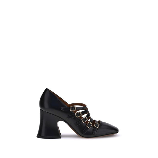 Black Calf Leather Bos Taurus High Heel Pumps