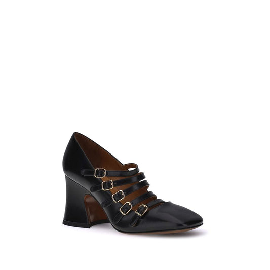 Black Calf Leather Bos Taurus High Heel Pumps