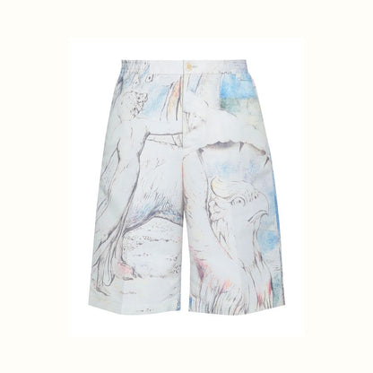 Beige Polyester Shorts