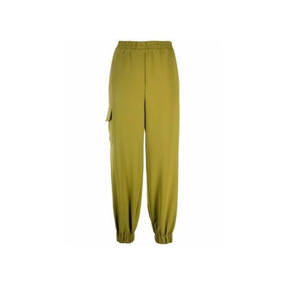 Green Elastane Cargo Pants