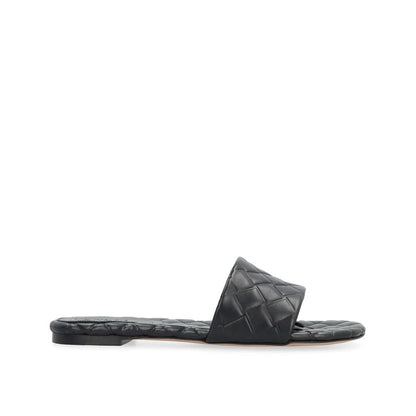 Black Lamb Leather Mules