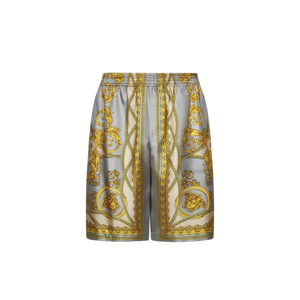Gray Silk Short And Mini Shorts
