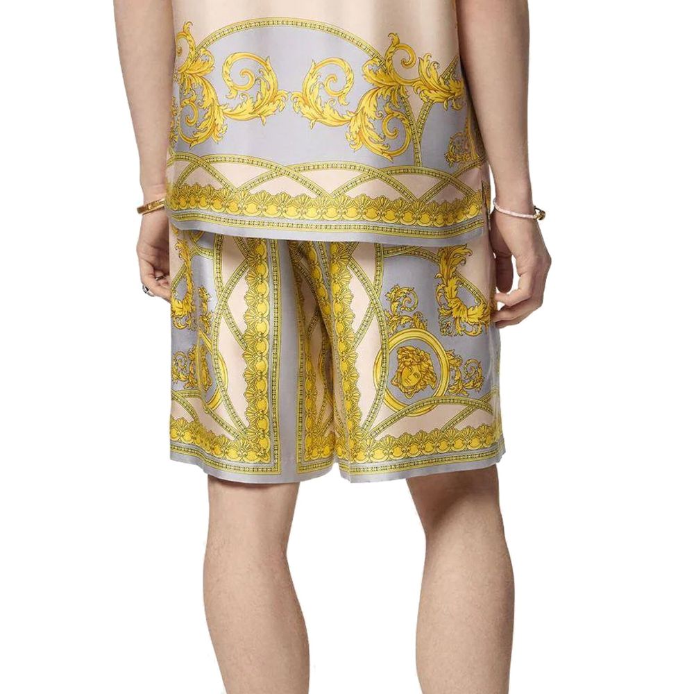 Gray Silk Short And Mini Shorts