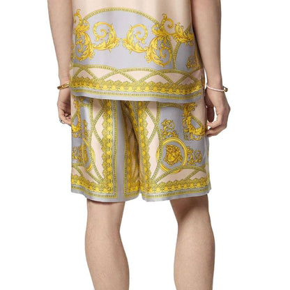 Gray Silk Short And Mini Shorts