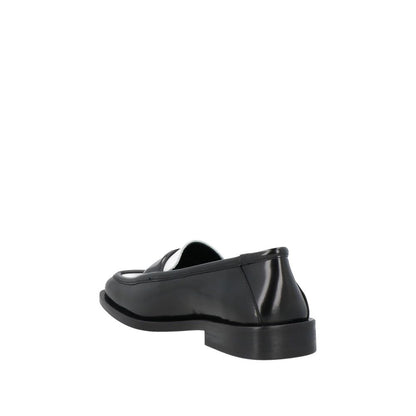 Black Leather Slip-On Loafers