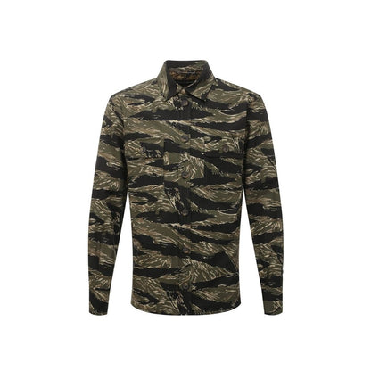 Green Cotton Pattern Shirt