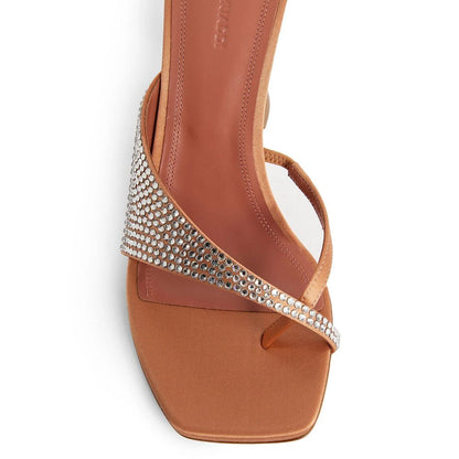 Orange Silk Mules