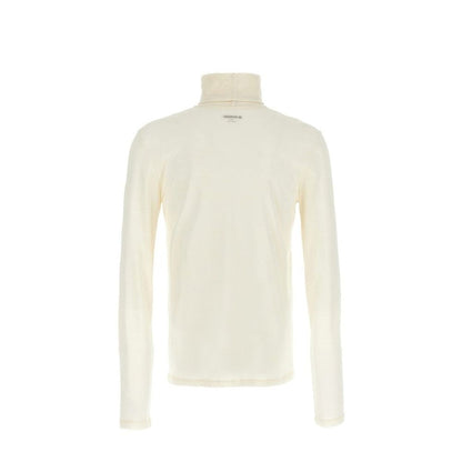 White Polyester Turtleneck
