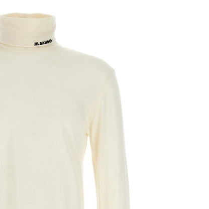 White Polyester Turtleneck