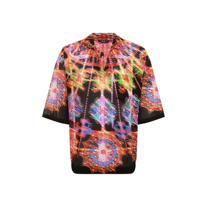 Black Cotton Pattern Shirt