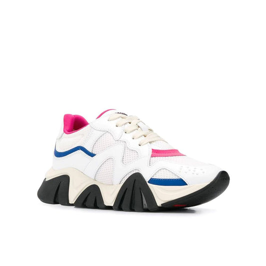 White Leather Chunky Sneakers