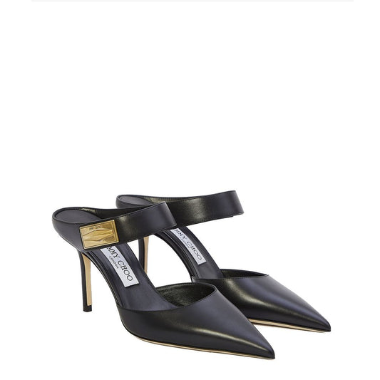 Black Calfskin High Heel Pumps