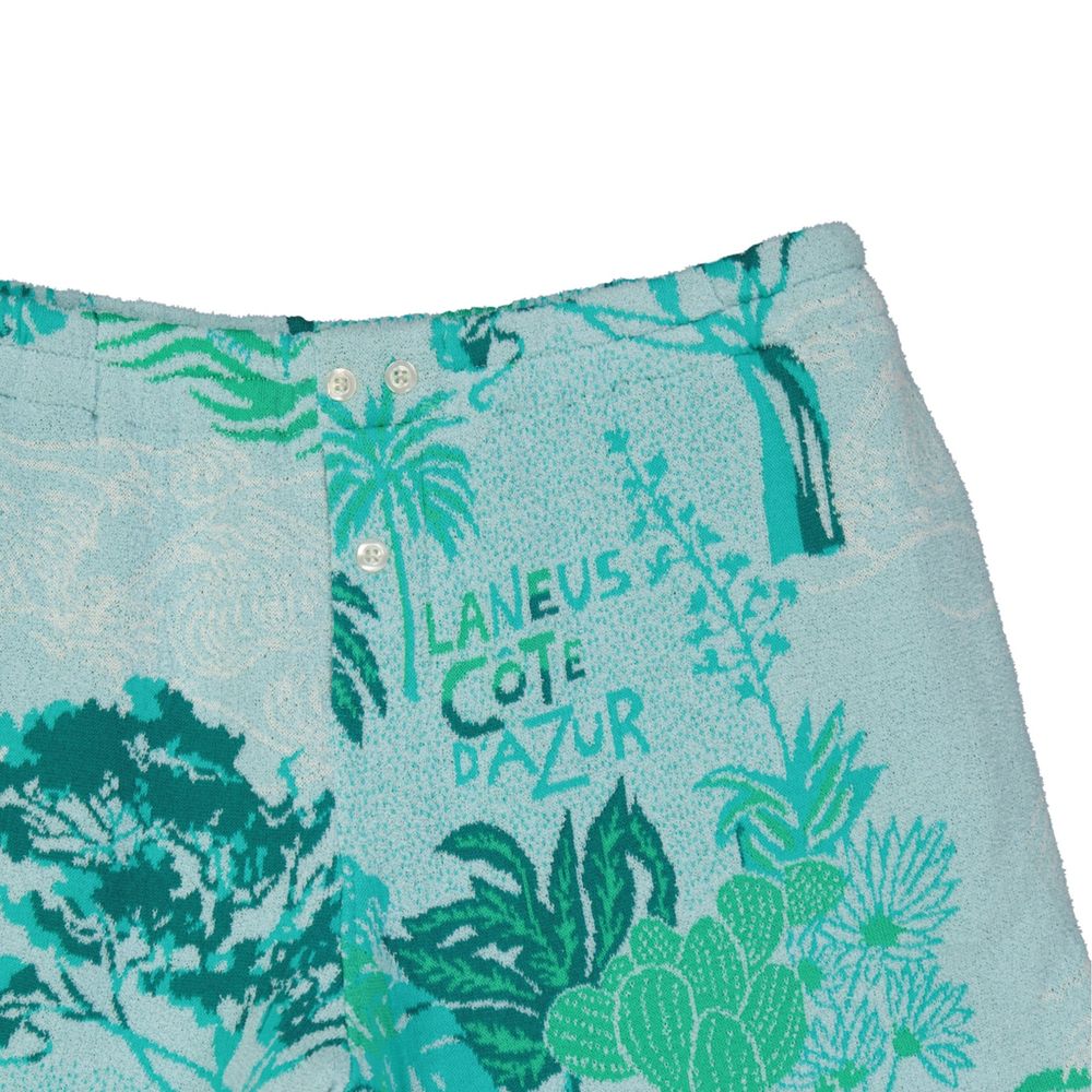 Green Cotton Short And Mini Shorts