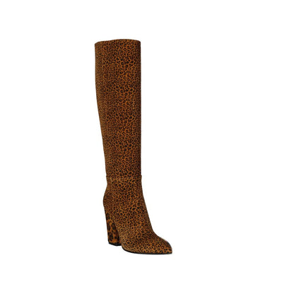 Brown Calfskin Over The Knee