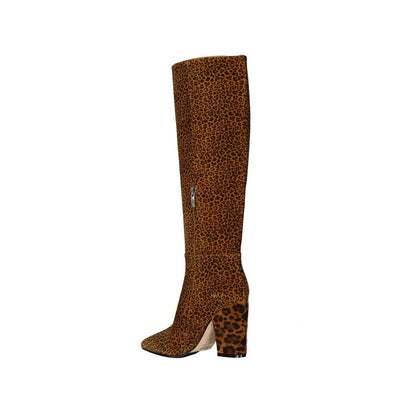 Brown Calfskin Over The Knee