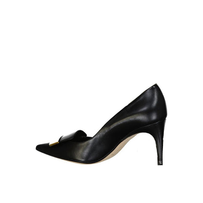 Black Calfskin High Heel Pumps