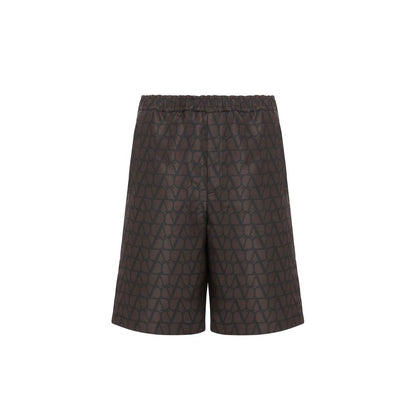 Brown Silk Shorts