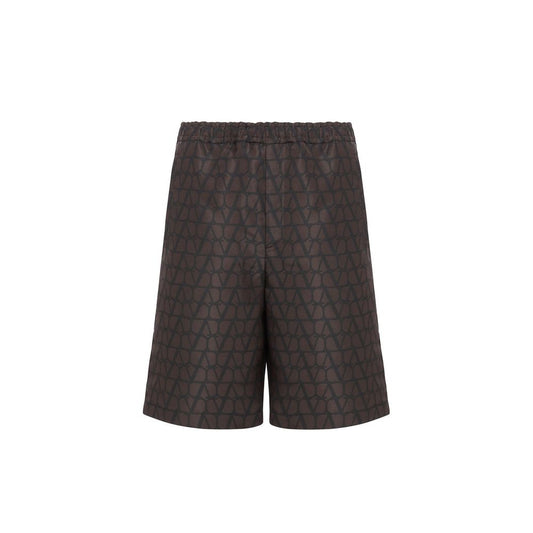 Brown Silk Shorts