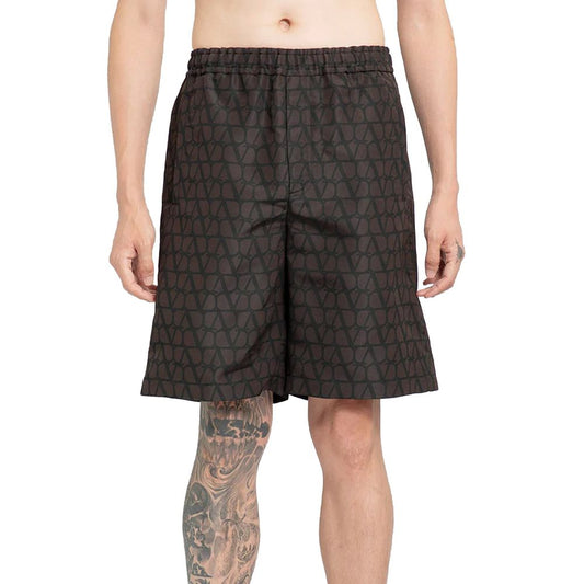 Brown Silk Shorts