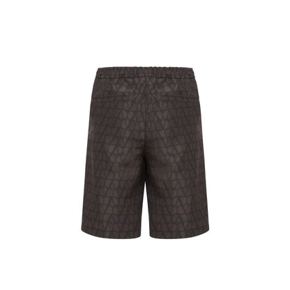 Brown Silk Shorts