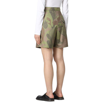 Green Cotton Bermuda Shorts